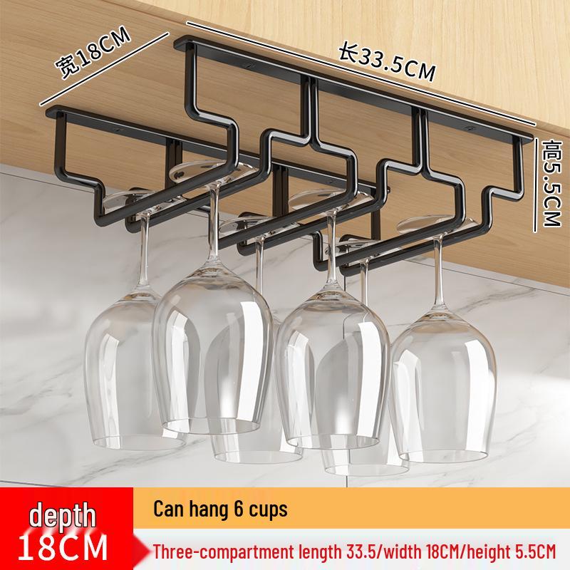High-Foot Stainless Steel Red Wine Glass Rack - Inverted Hanging Holder