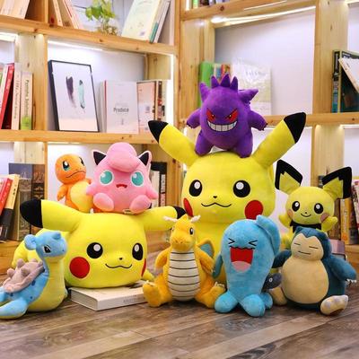 Brinquedos de Pelúcia Pokémon Oficiais: Pikachu, Snorlax, Charmander Bonecos de Máquina de Garra (Edição limitada)