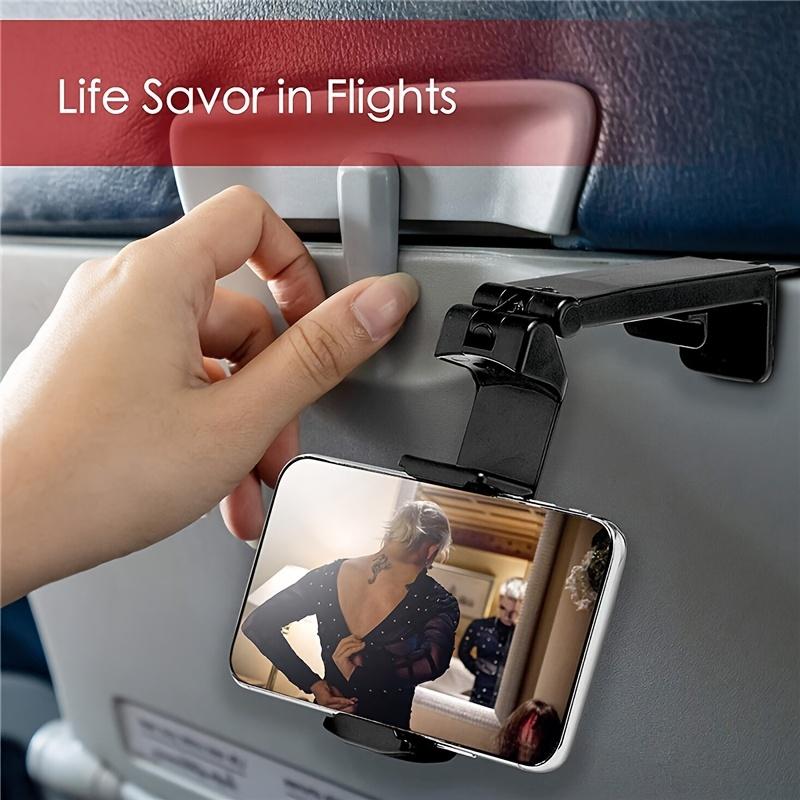 Foldable Adjustable Airplane Phone Holder Stand  Portable Travel Desk for Flight Train and Car Seats Rotatable Phone Stand
