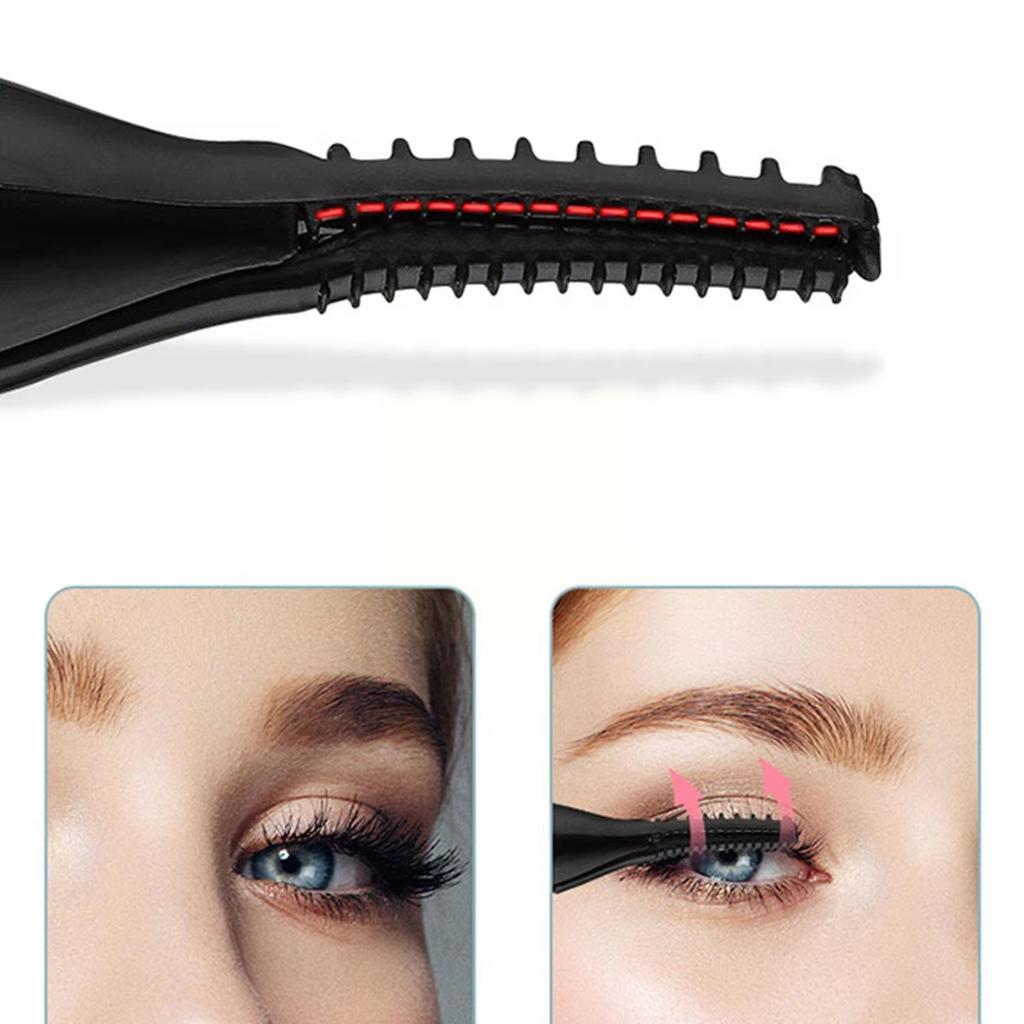 USB Electric Eyelash Curler Fast and Natural Heating High Low Temperature Control for 48H and Lasting Maintenance Cosmetic Tool