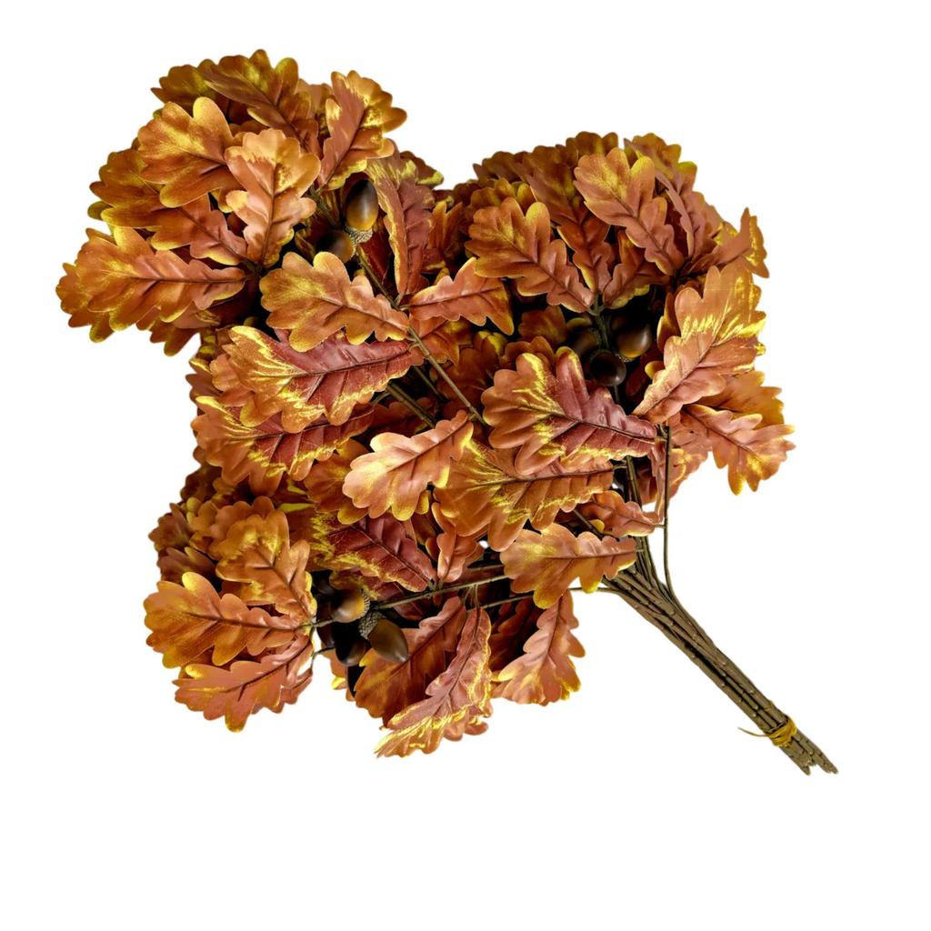 12pcs Artificial Maple Leaf Branch Waterproof Greenery Plants Foliage for Landscape Tree Making Home Decoration Outdoor Project