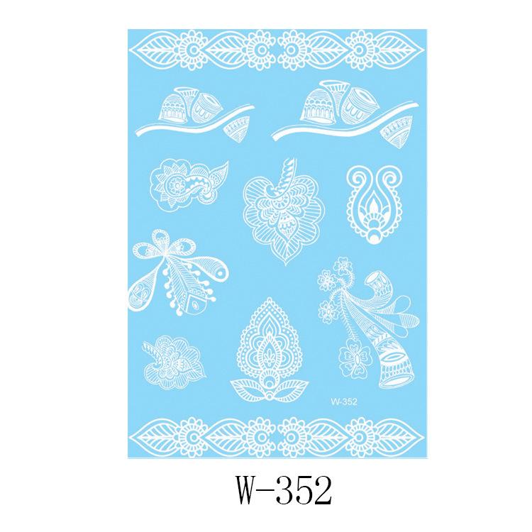 Black And White Lace Tattoo Sticker Wedding Bride Waterproof Tattoo Sticker Tattoo