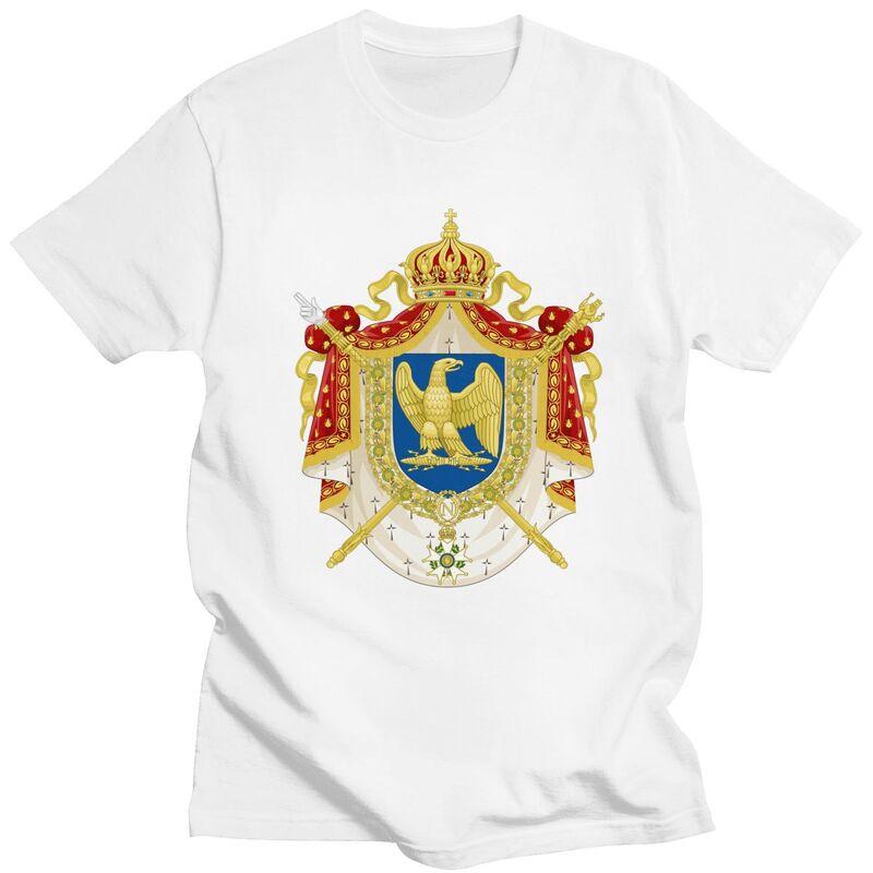 Custom Fashion Coat Of Arms Of French Empire T Shirt Men Tshirt Streetwear Tee Tops Pure Cotton Slim Fit Tshirt Gift