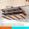 nail-free under-cabinet mount 304ss chopping board & pot lid rack