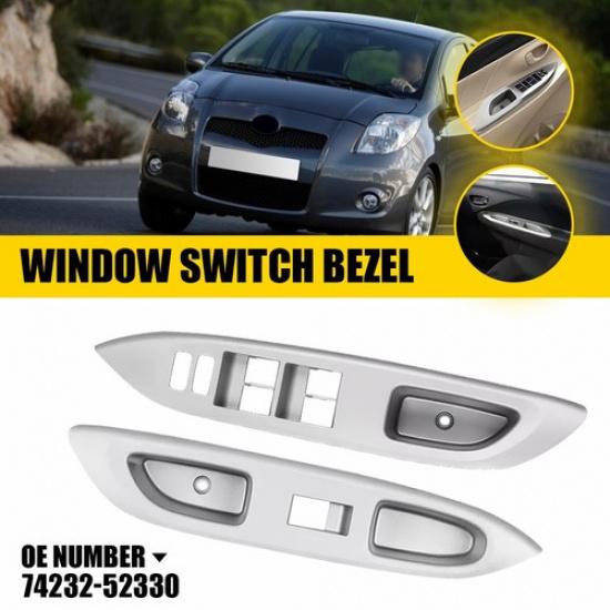 Left&Right Window Switch Armrest Upper Panel Bezel for Toyota Yaris Sedan 07-11