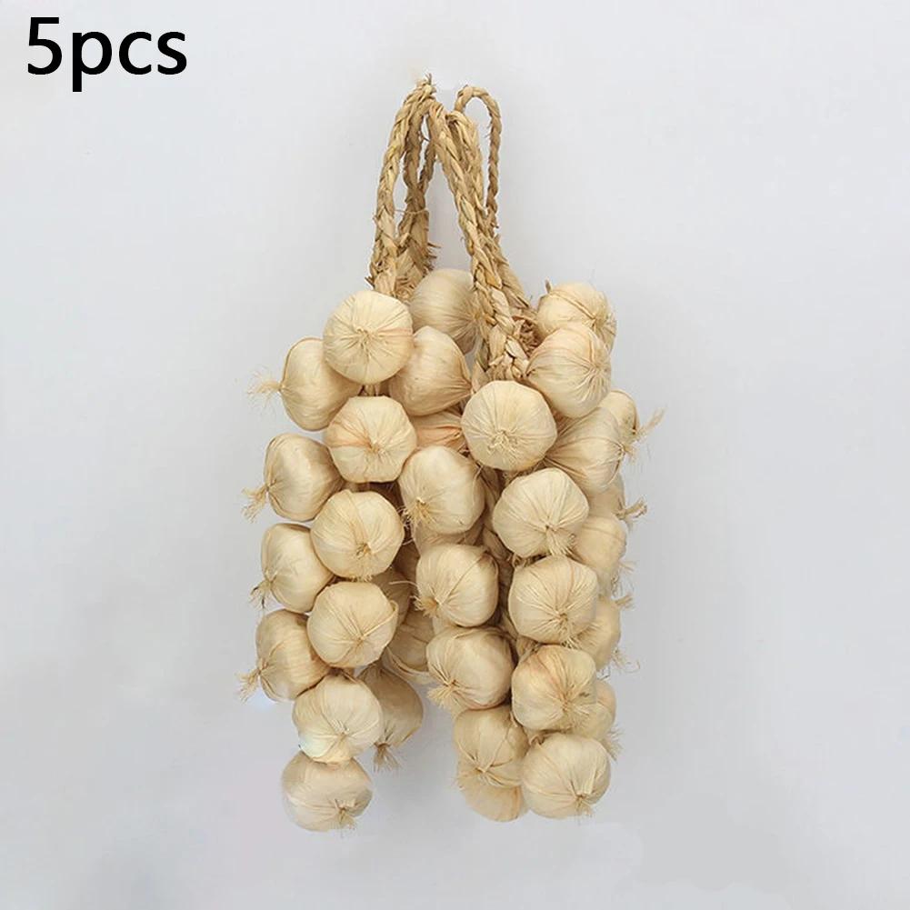 5Pcs Fake Garlic Decor Artificial Foods & Vegetables Artificial Fake Decorative Fruit Lifelike Foam Vegetables Onion Garlic