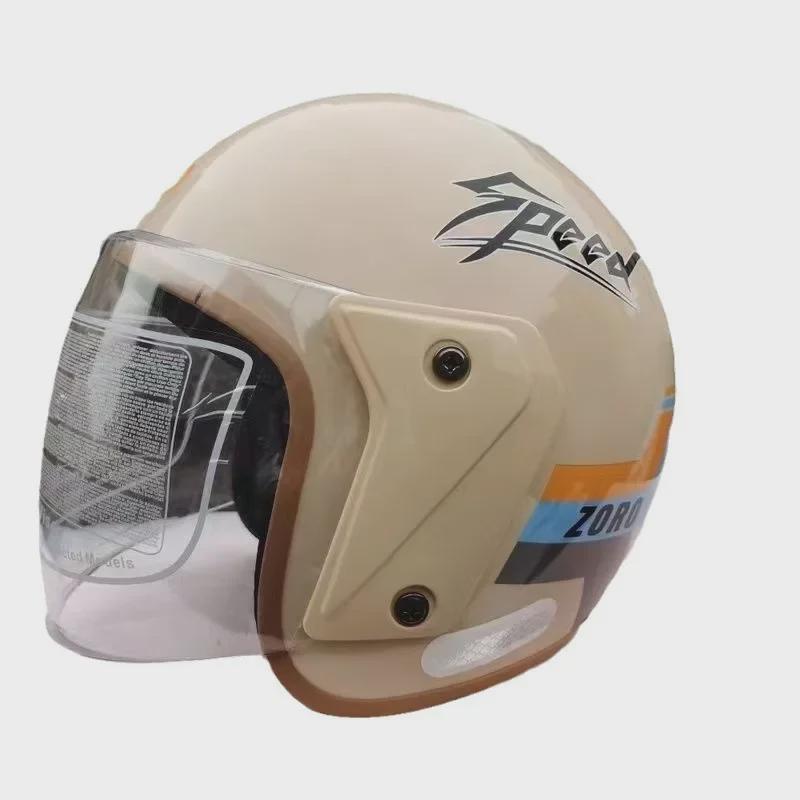 Certified All-Season Electric Car Helmet for Men & Women - Half Helmet, Winter-Ready, Warm & Safe for Battery Cars