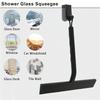 Silicone Glass Squeegee with Hook for Bathroom and Window Cleaning