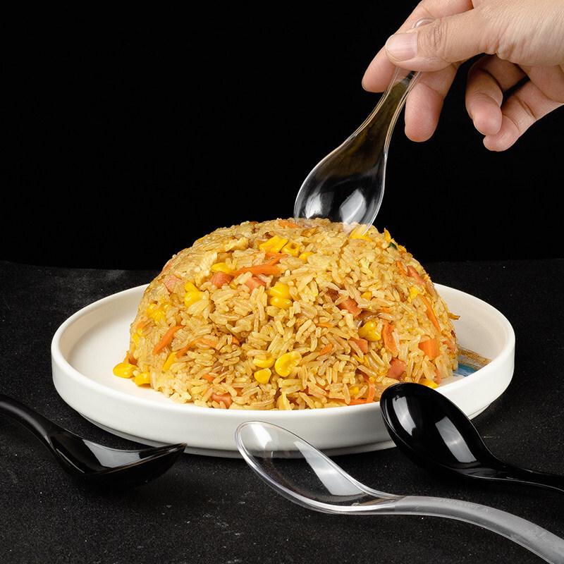 ZISIZ Disposable Plastic Crystal Spoon