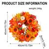 Artificial Wreath with Pumpkin Thanksgiving Wreath for Front Door, Window, Farmhouses, Indoor and Outdoor Decorations
