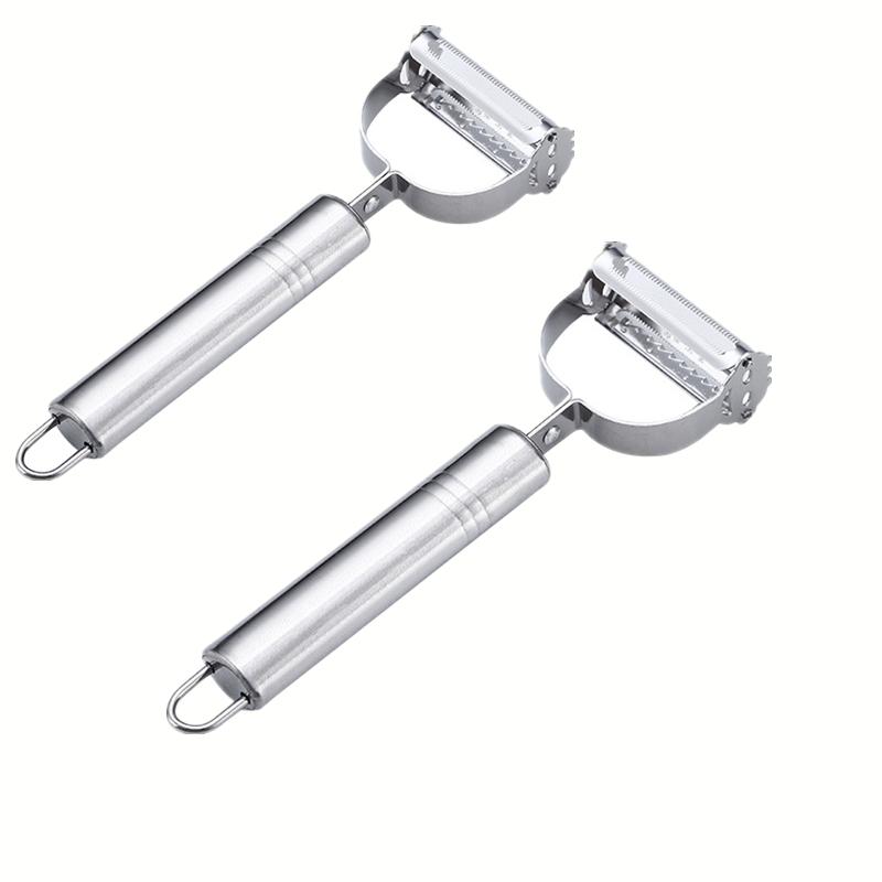 Vegetable Peeler Stainless Steel Melon Planer Double-Head Peeler Household Kitchen Multiple-Function Fruit And Vegetable Peeler