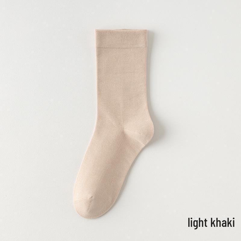 Wadenlange Socken aus Baumwollgarn für Damen – ohne Knochen, vielseitig für alle Jahreszeiten