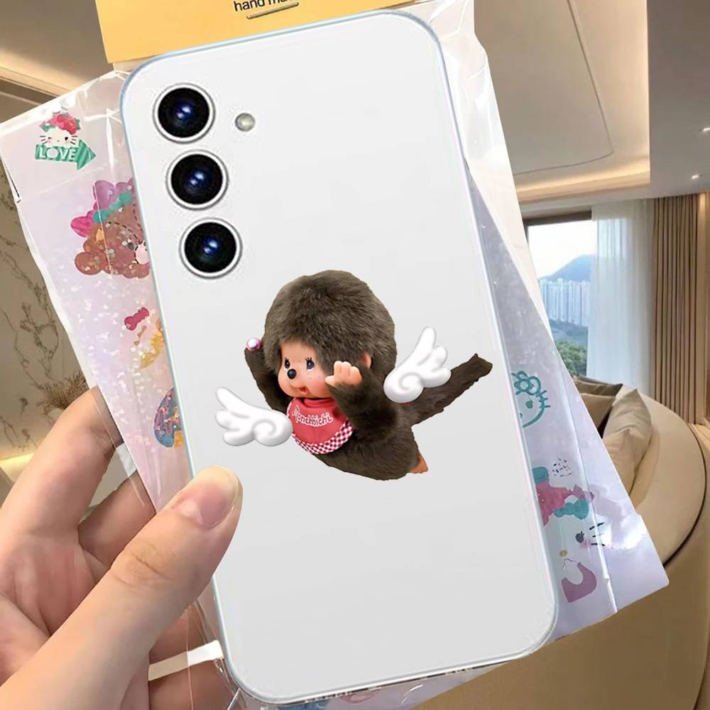 Cute M-Monchhichis For Samsung Galaxy A52 A12 A51 S21 Edge S22ULTRA S23 S20LITE Plus Ultra Transparent Cover