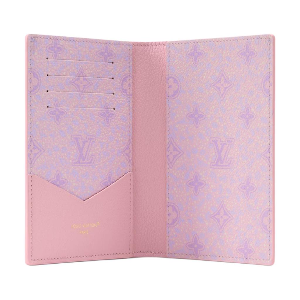 Louis Vuitton Painted Edge Monogram Passport Holder Playful Compact Design Women Accessories Sweet-Lavender M28990