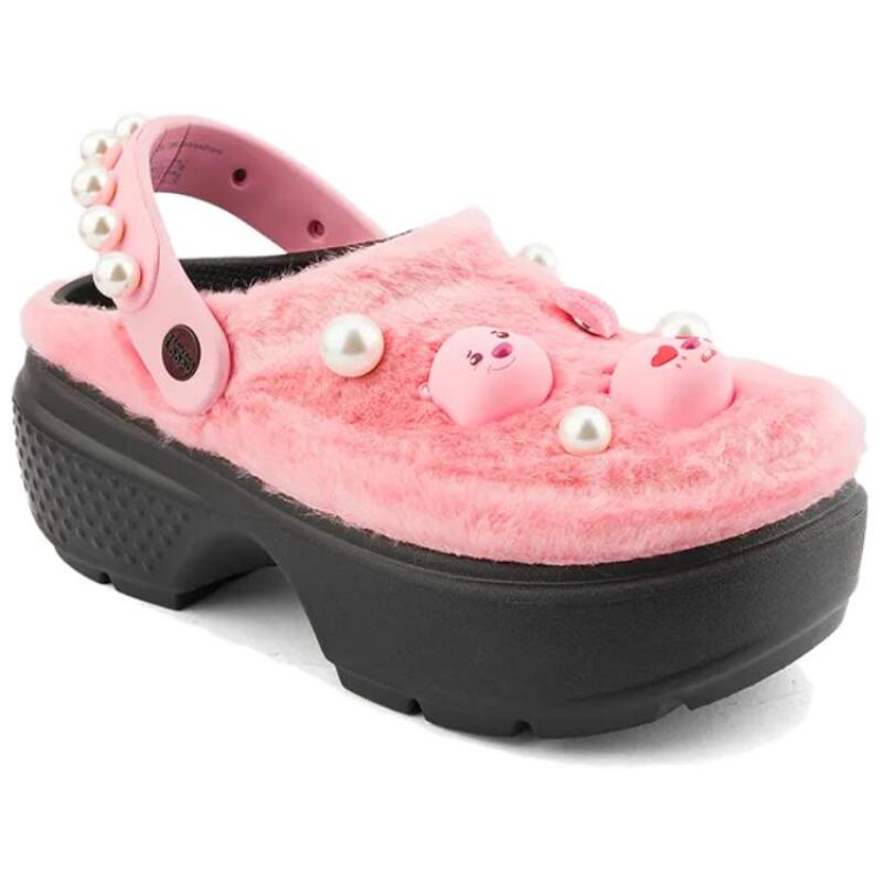 Zanmang Loopy X Crocs Comfortable and Versatile Hole Shoes Unisex Pink