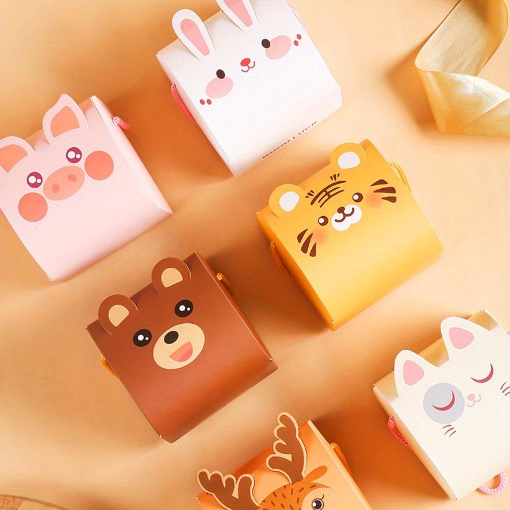 20pcs Bear Treat Boxes Party Supplies Bear Baby Shower Theme Party Favor Goody Gift Boxes for Brown Theme Birthday Baby Shower Decorations Treat Boxes