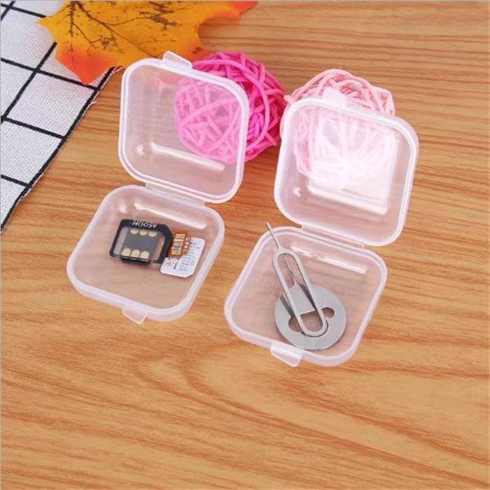 Transparente Mini-Aufbewahrungsbox für Schmuck mit Deckel für Halsketten und Ohrstöpsel