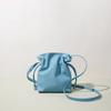 New Model Solid Color Genuine Leather Geometric Bag, Mini Shoulder Bag, Crossbody Small Square Bag, Exquisite Cloud Bag