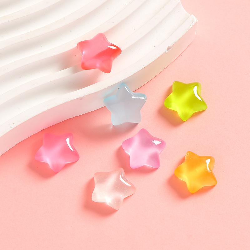 

Рукоделие Швейные изделия Светящийся шарм из смолы в виде звезды DIY Чехол для телефона Поделки Смешанный цвет 10pcs разноцветный