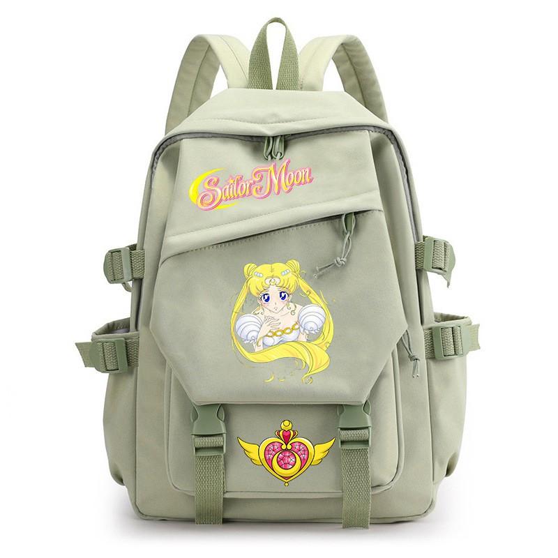 Zaino Stampa Anime Sailor Moon per Ragazzi Studenti Viaggio Leggero in Nylon Borsa Scolastica con Spallacci Imbottiti