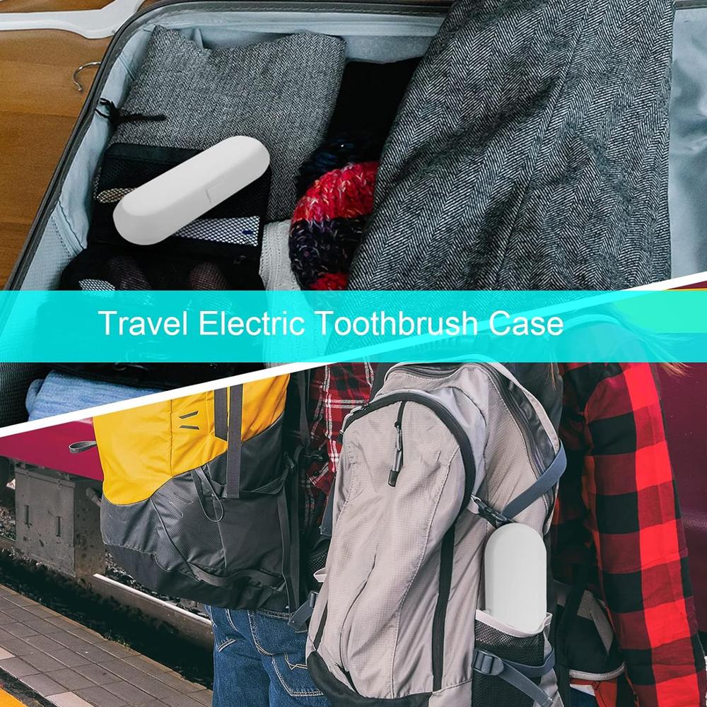 Toothbrush Travel Case for Oral B and Philips Electric Toothbrush, Portable Toothbrush Holder Protective Cover Clean Storage Box
