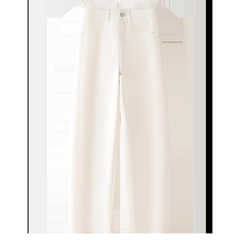 Dámské džíny s vysokým pasem, rovnými nohavicemi a volného střihu - Nové jaro 2025 banánové kalhoty