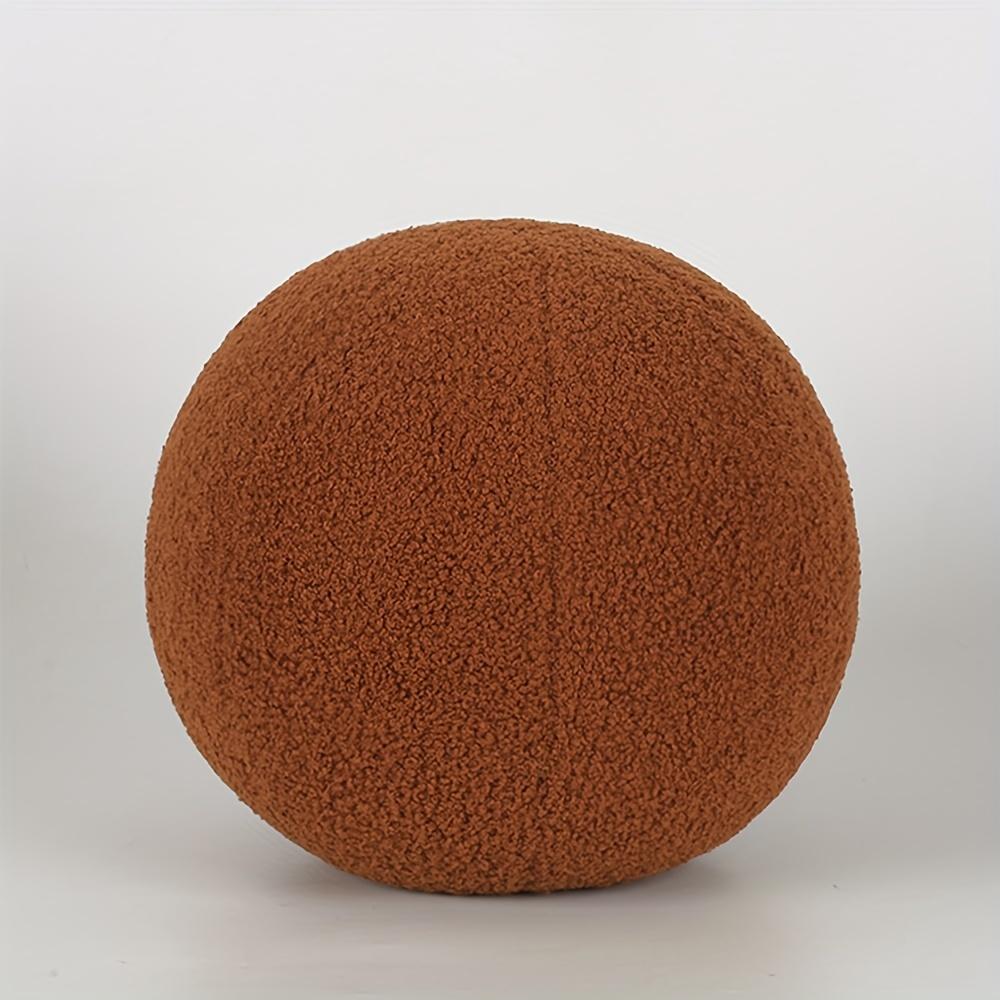 1pc Nordic Style Spherical Cushion Soft Velvet Cushion Solid Ball shaped Pillow