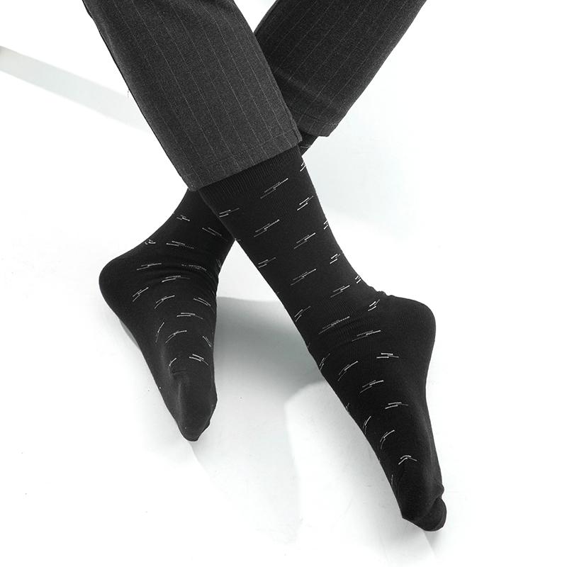 6 Pairs High Quality Business Men Socks Cotton Casual Soft Compression Fashion Design Brand Male's Black Plus Size Dress Sock