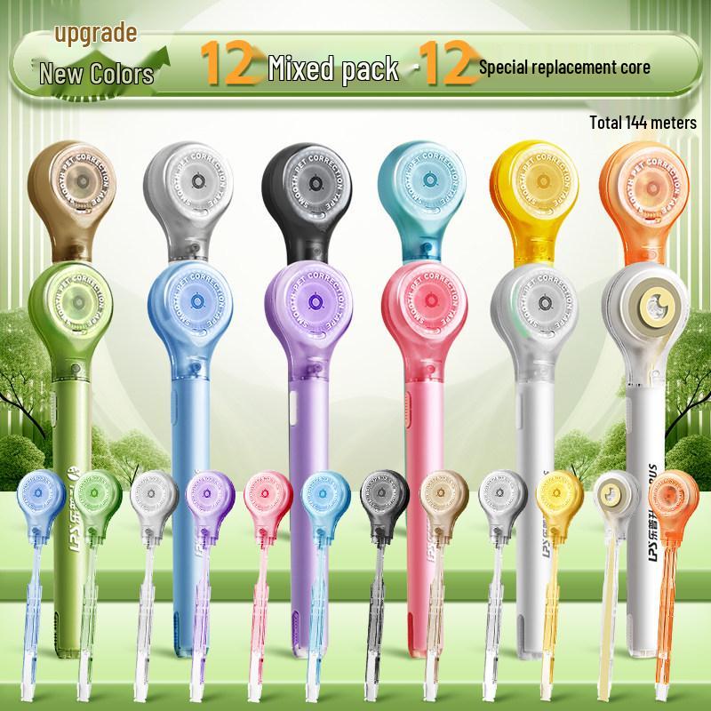 Portable Refillable Correction Tape Pen – Pen-Style, Large Capacity, Ideal for Students