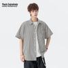 Men's American Style Striped Short Sleeve Shirt