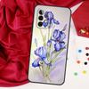 Blue Iris Flower Case For Samsung Galaxy A54 A34 A14 A52 A72 A13 A33 A53 A73 A51 A71 A12 A22 A32 Cover