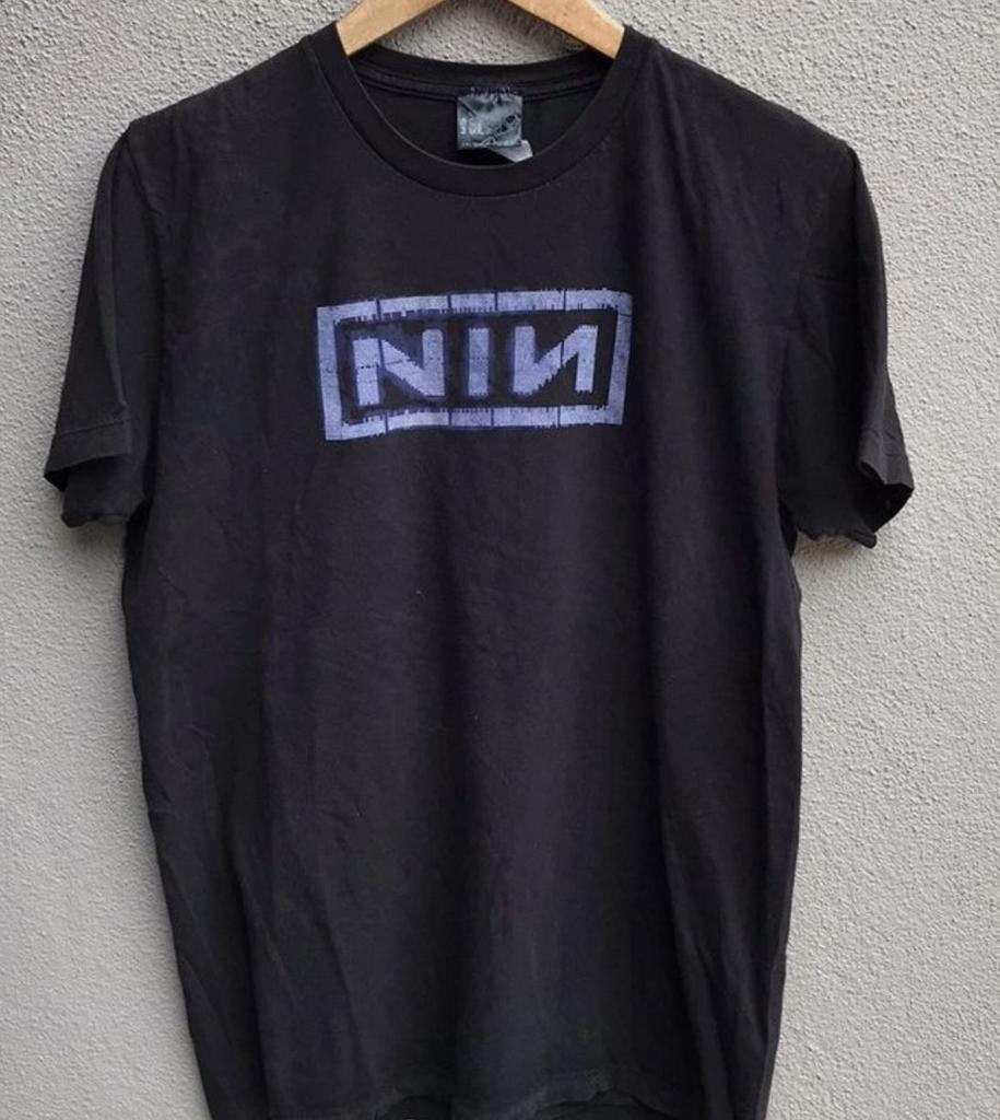 NINE INCH NAILS Band Logo Black Short Sleeve Unisex Tshirt S-4XL