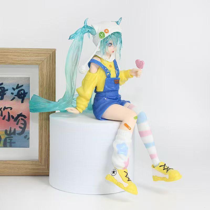 15cm Anime Figure Hatsune Miku Noodle Stopper Lollipop Action Figure PVC Collection Model Ornament Toys Gifts PVC