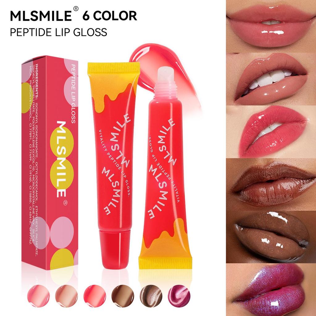 1pc Soft Tube Mirror Lip Gloss Clear Oil Nude Brown Plumping Lip Gloss Moisturising Transparent Lipgloss Beauty Cosmetics Makeup