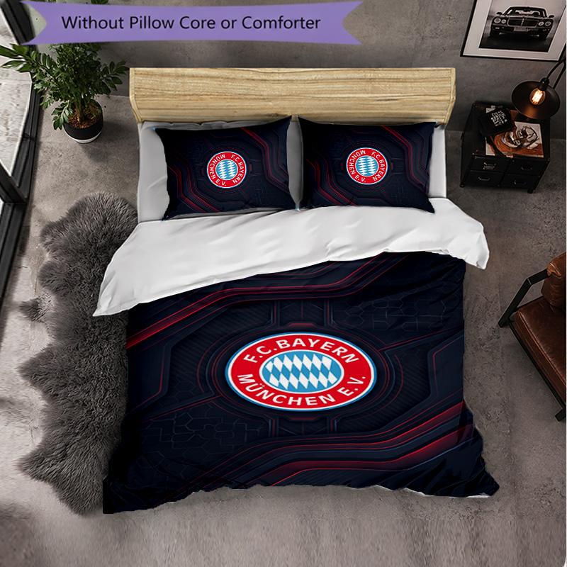 Biancheria da letto a tema Bayern Monaco Set 3 Pezzi Copripiumino Biancheria da letto decorativa per stanza di adolescenti Decorazione per la casa