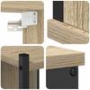 Bathroom Furniture Set with Shelf 4 Pcs Sonoma Oak Wood Material
