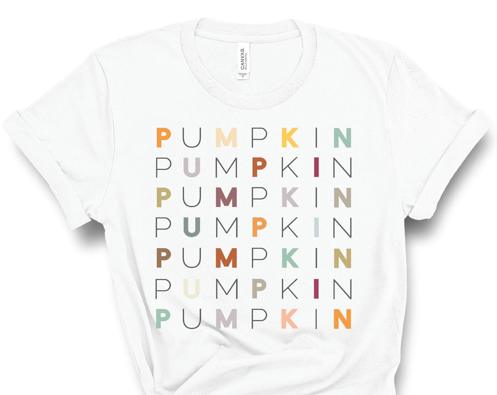 Fall T-shirts For Woman, Pumpkin Shirt, Fall Shirt, Autumn Shirt, Thanksgiving, Autumn Leaves and Pumpkins,Women s Graphic Tee,Fall T-shirts 2XL