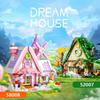 Romantic Fairy Tale Building Blocks Model Coffee House and Fantasy Candy House Creatively Assemble Puzzle Toy Gifts for Girls