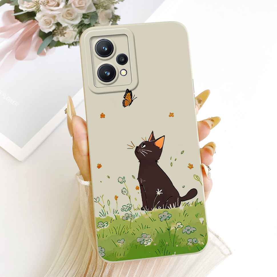 For Realme 9 5G Casing Fashion Butterfly Flower Case For Realme9 Pro 9pro 5G RMX3471 RMX3472 Soft Silicone Back Cover 6.6"