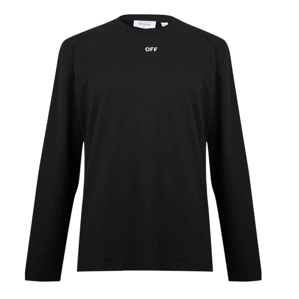 Off White Mens Cotton Crew Neck Regular T-Shirt
