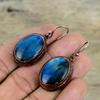 Labradorite Earring Gemstone Earring Electroformed Copper Earrings Handmade Jewelry Decent Earrings Gifts For Mother Copper Jewelry For Her