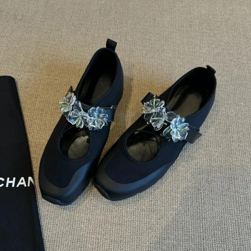 Fashion Ballet Sport Style Flat Bottom Mary Jane Shoes One Strap Polyurethane Insole Rubber Outsole Adult Casual Shoes