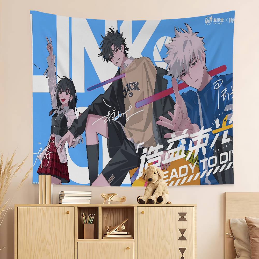 Link CClick Anime DIY Wall Tapestry Hanging Tarot Hippie Wall Rugs Dorm Home Decor