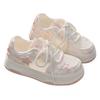 Girls Casual Shoes Candy Sweet Color Kids Tennis Shoes Mesh Breathable 2025 New Children Flat Shoes Soft Sole Lace-up Pu Leather
