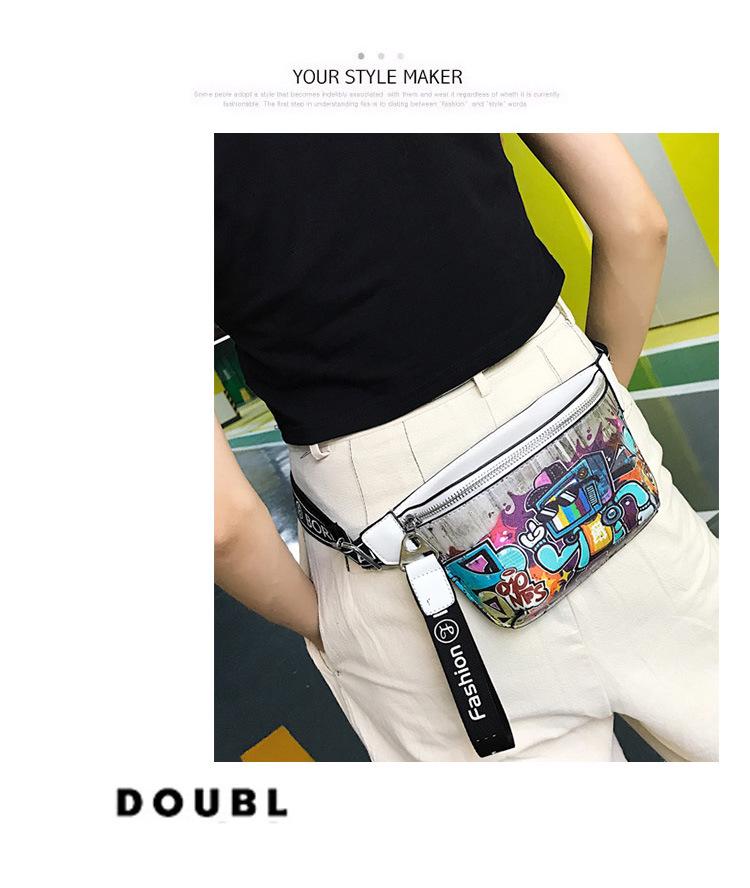 Hip Hop Graffiti Waist Bag 2025 - Trendy Crossbody Chest Bag for Clubbing
