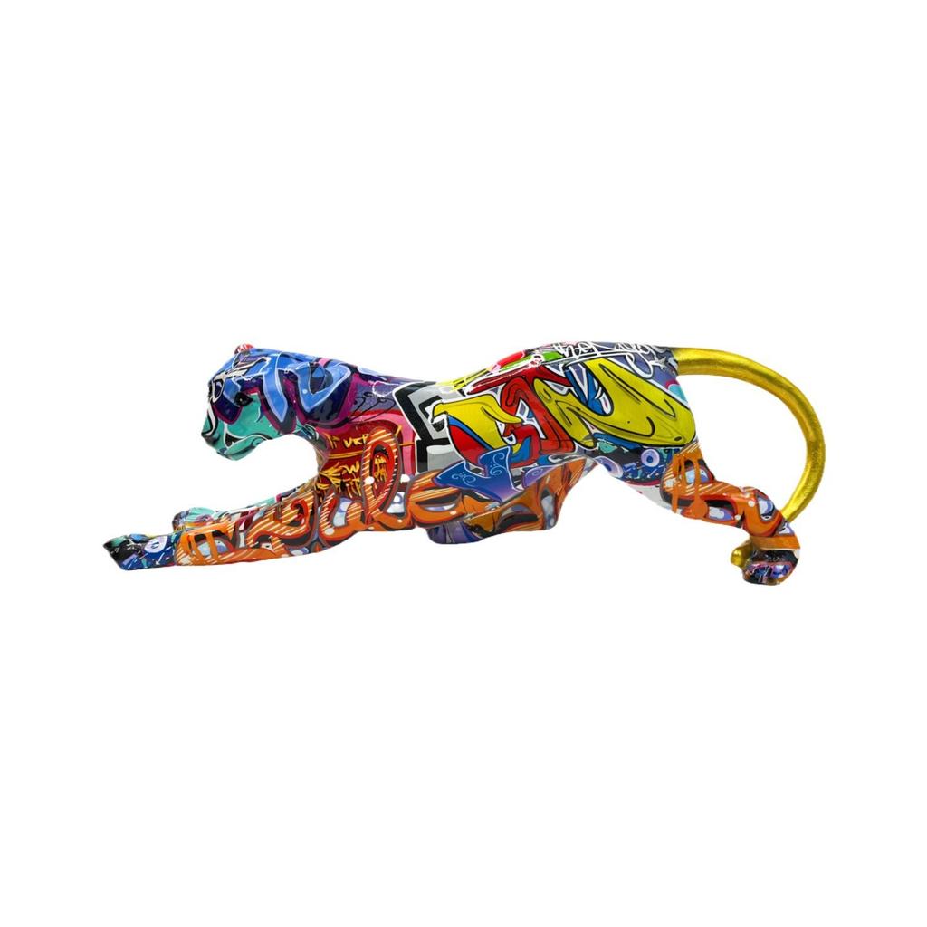 Modern Colorful Transfer Leopard Home Decoration Living Room Office Desktop Decoration Resin Crafts