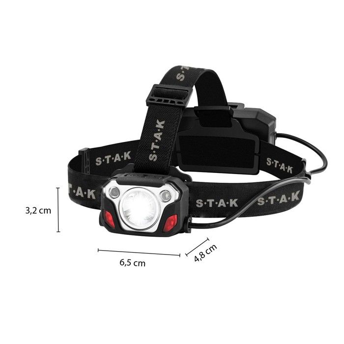 Lampe De Chantier - CAESAR : lampe frontale rechargeable 10W, 1200 lumen, avec réflecteur