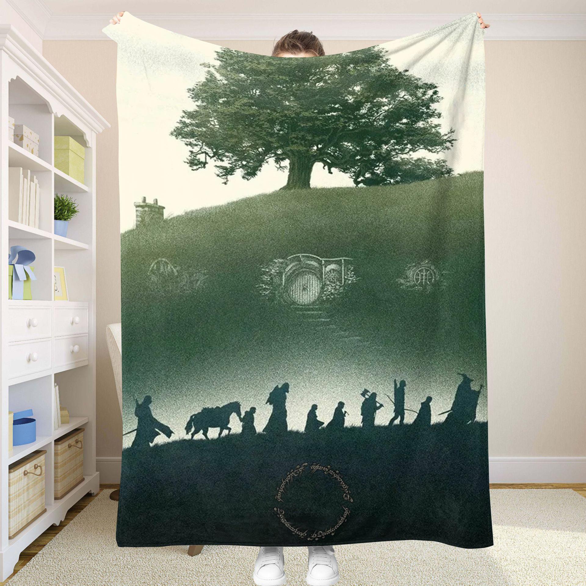 

Throw Blanket for Sofa The L-Lord of the Ringes Blankets Fluffy Soft Blankets & Throws Home and Decoration Summer Comforter Bed 80x120cm(31x47inch)