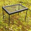 Buiten Opvouwbare Picknick Grilltafel Draagbare Campingtafel Stalen Grillstandaard Tafel voor Picknick Wandelen