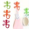 4pcs Gecko Powerful Plastic Four Suction Cups Hook Wall Hanger Decoration Bathroom